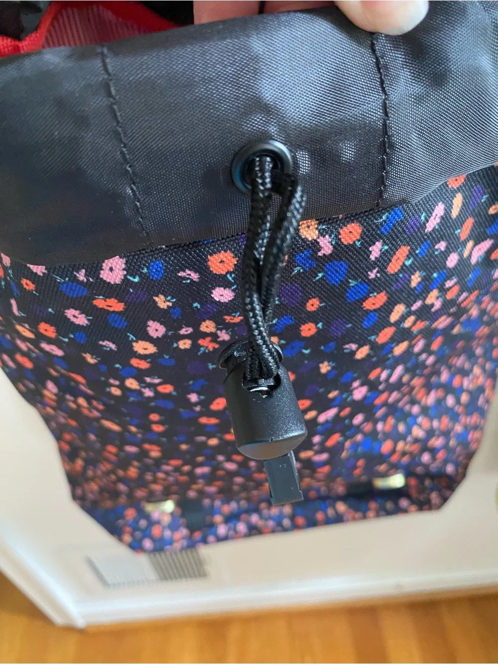 Herschel Floral Backpack in Black w/Orange & Blue Laptop School Travel